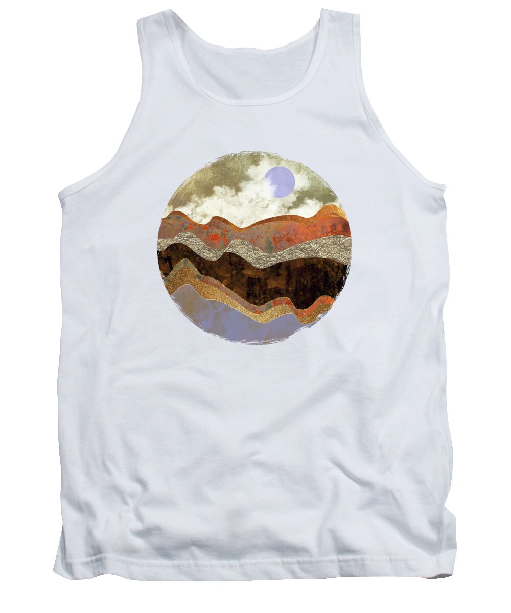Lavender Tank Top featuring the digital art Lavender Hills by Spacefrog Designs
