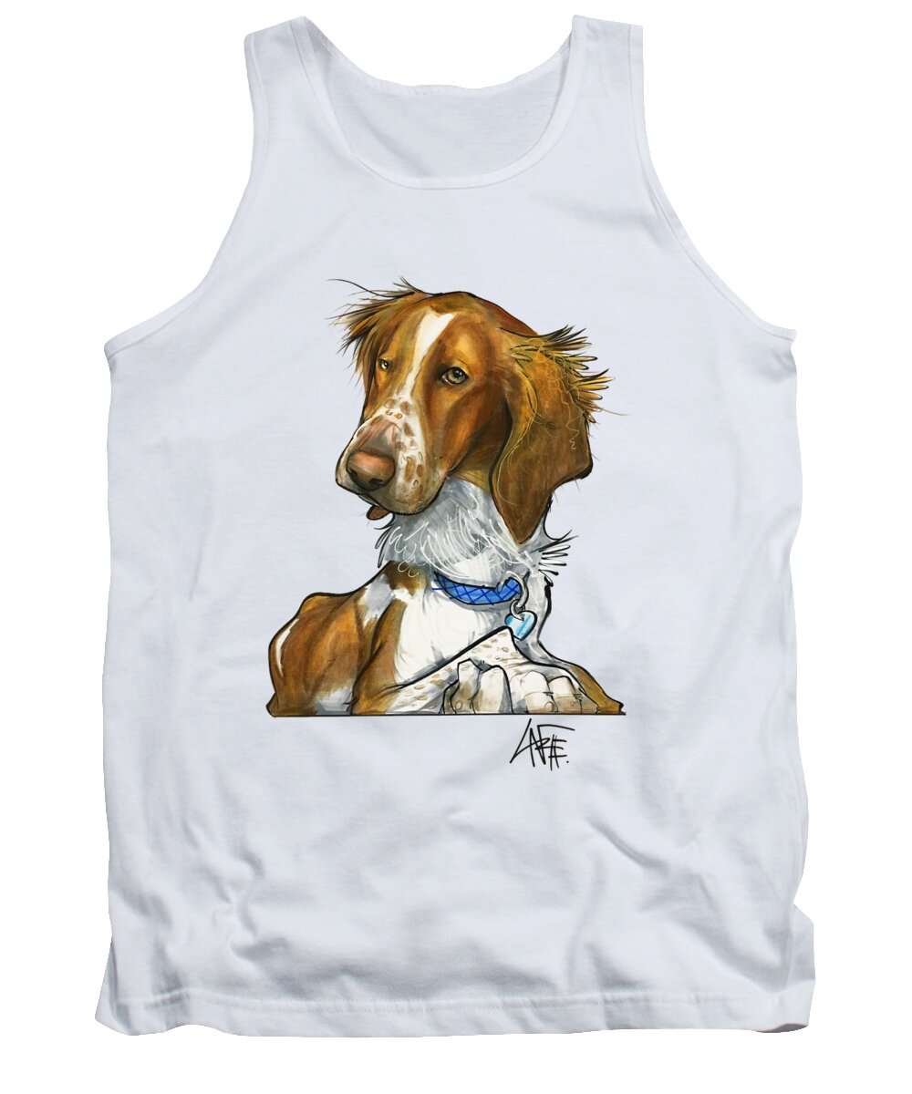 Pet Portrait Tank Top featuring the drawing Leger 3018 by Canine Caricatures By John LaFree
