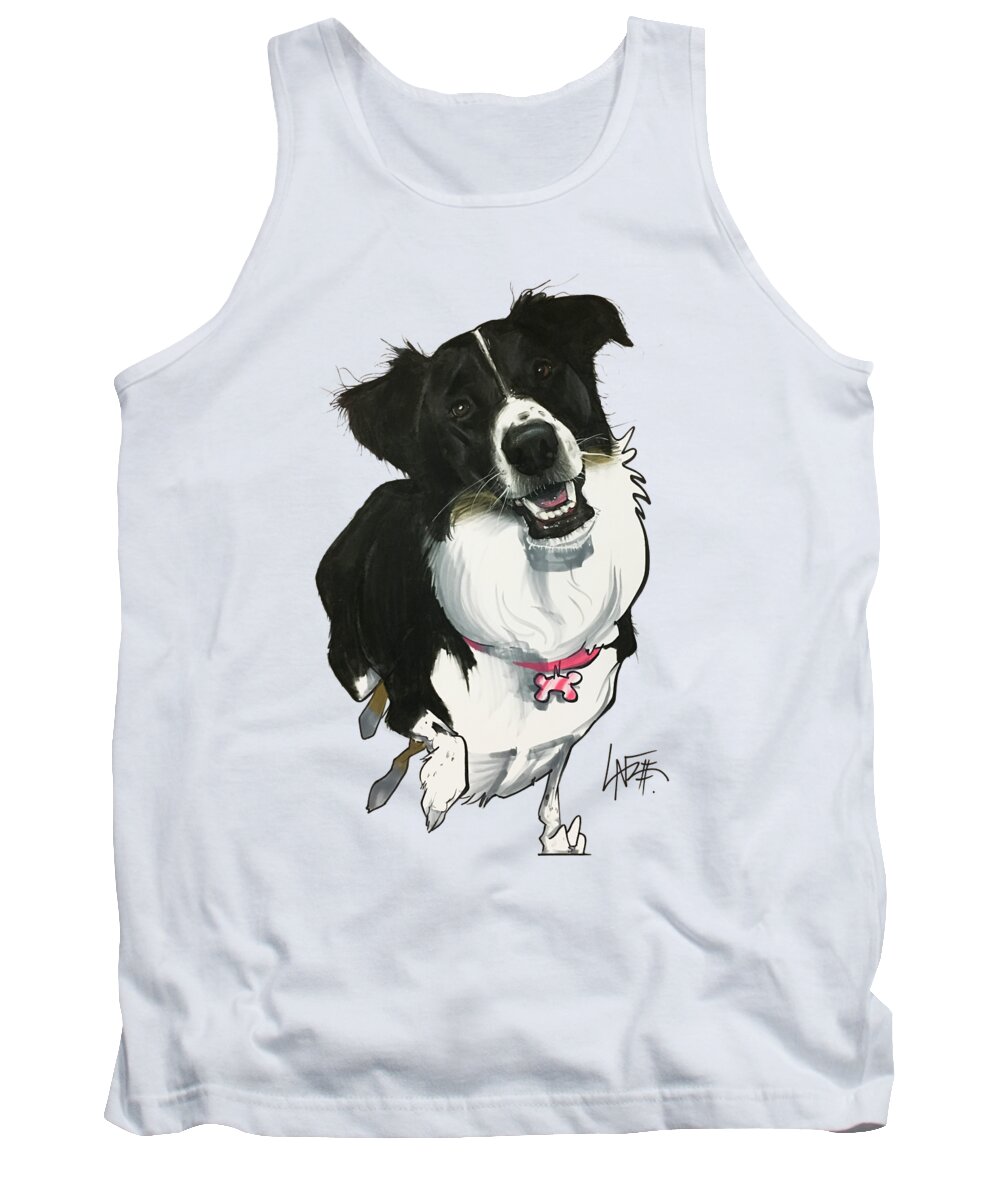 Pet Portrait Tank Top featuring the drawing Leone 7-1488.2 by Canine Caricatures By John LaFree