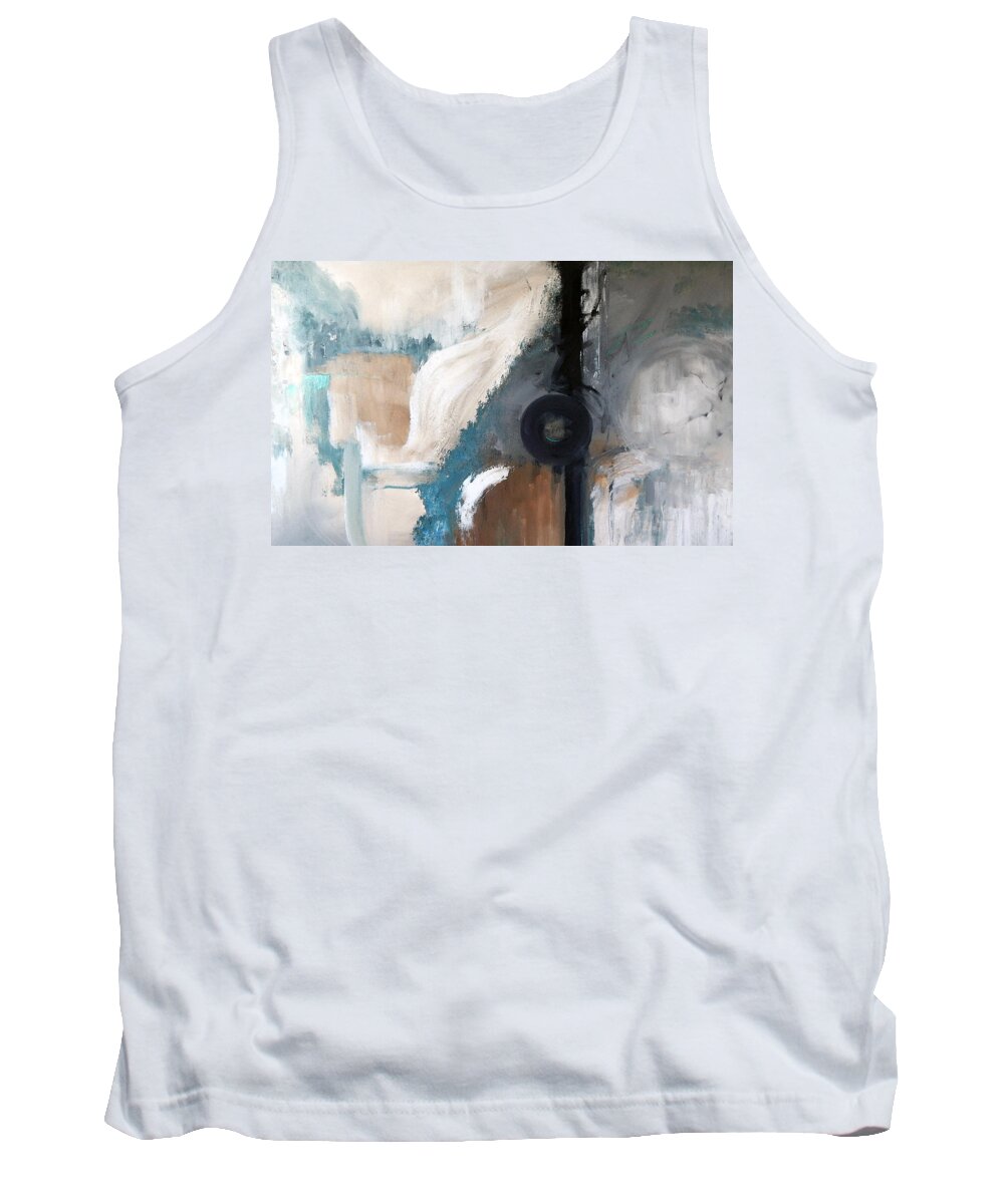 Abstract Tank Top featuring the painting Let It Go by Lisa Kaiser