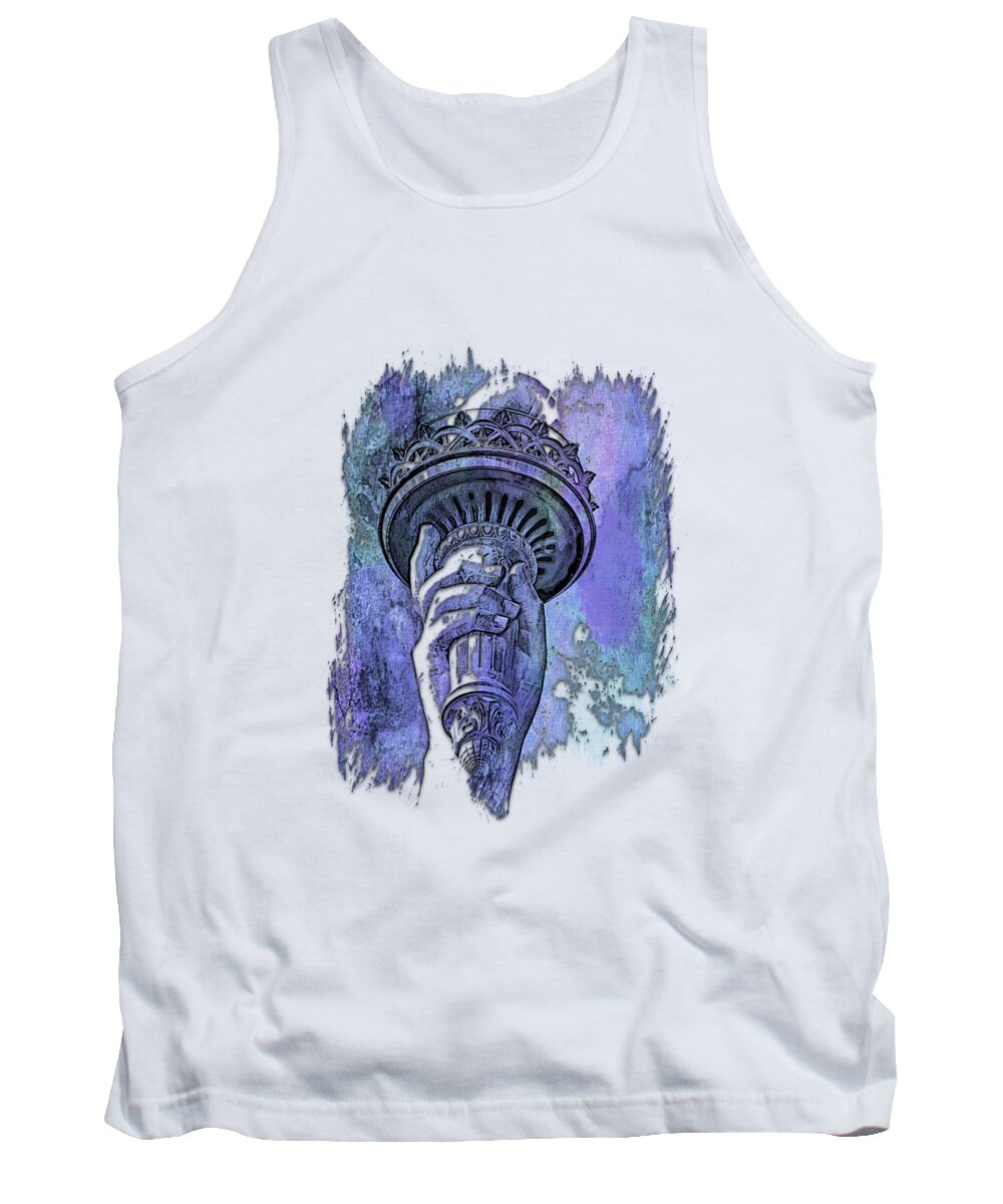 Berry Tank Top featuring the photograph Light The Path Berry Blues 3 Dimensional by DiDesigns Graphics