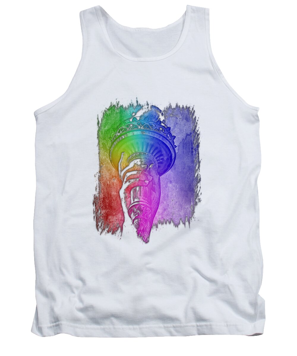 Cool Tank Top featuring the photograph Light The Path Cool Rainbow 3 Dimensional by DiDesigns Graphics