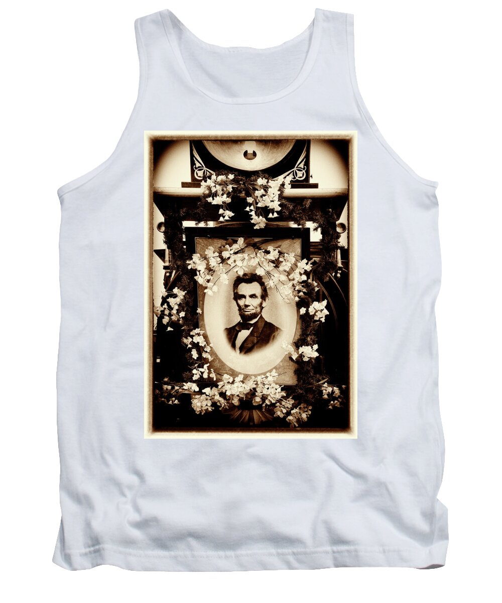 Lincoln Funeral Train Tank Top featuring the photograph Lincoln's funeral train - Portrait by Paul W Faust - Impressions of Light