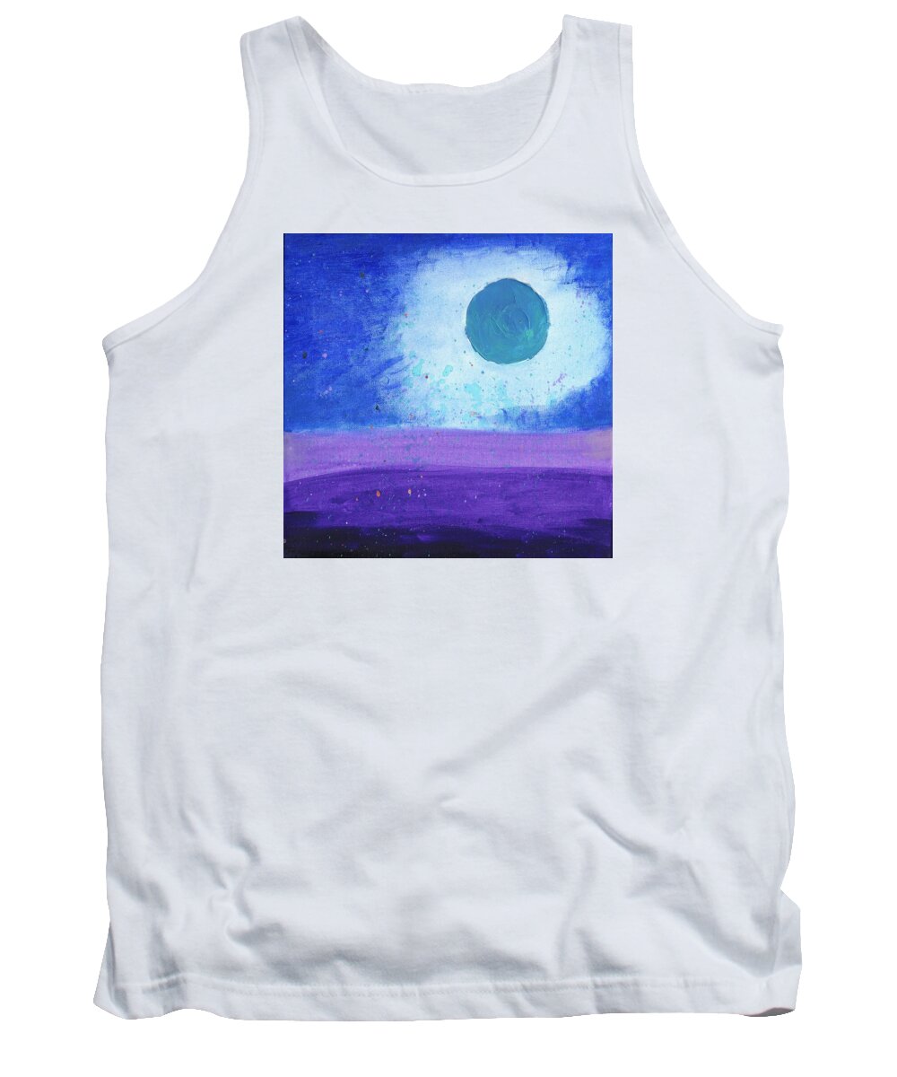 Moonlight Tank Top featuring the painting Lisa's Moonlight by Phil Strang
