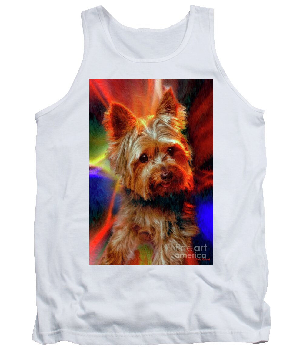  Tank Top featuring the photograph Little Yorkie by Blake Richards