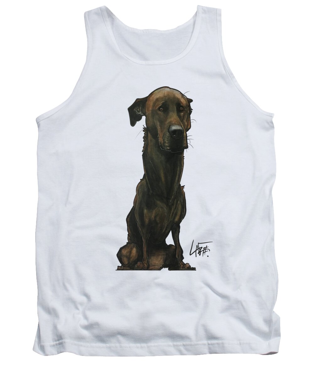  Tank Top featuring the drawing Loden 3815 by Canine Caricatures By John LaFree