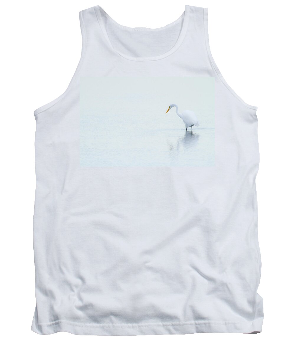 Animal Tank Top featuring the photograph Lonely Egret by Karol Livote