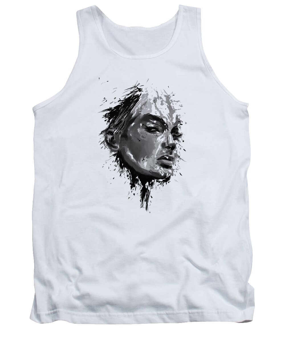 Look Tank Top featuring the mixed media I see you by Balazs Solti