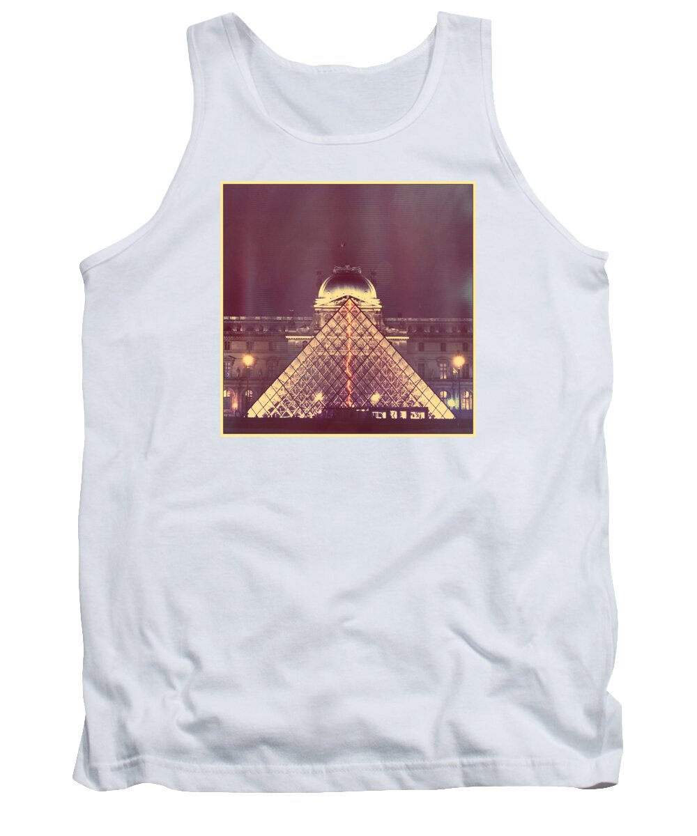 Louvre Tank Top featuring the photograph Louvre Palace and Pyramid by Aurella FollowMyFrench