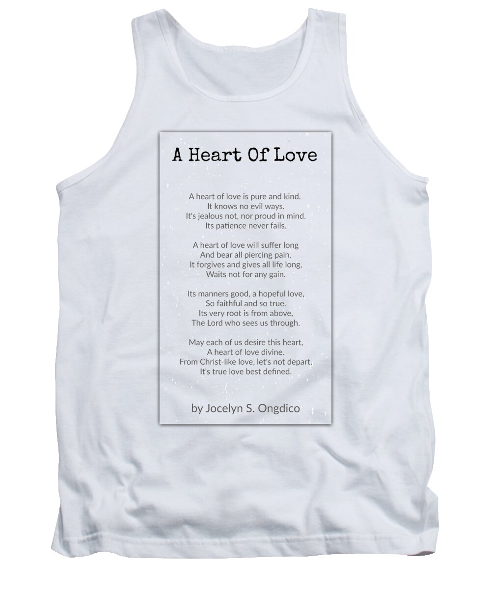  Tank Top featuring the photograph Love Heart by David Norman