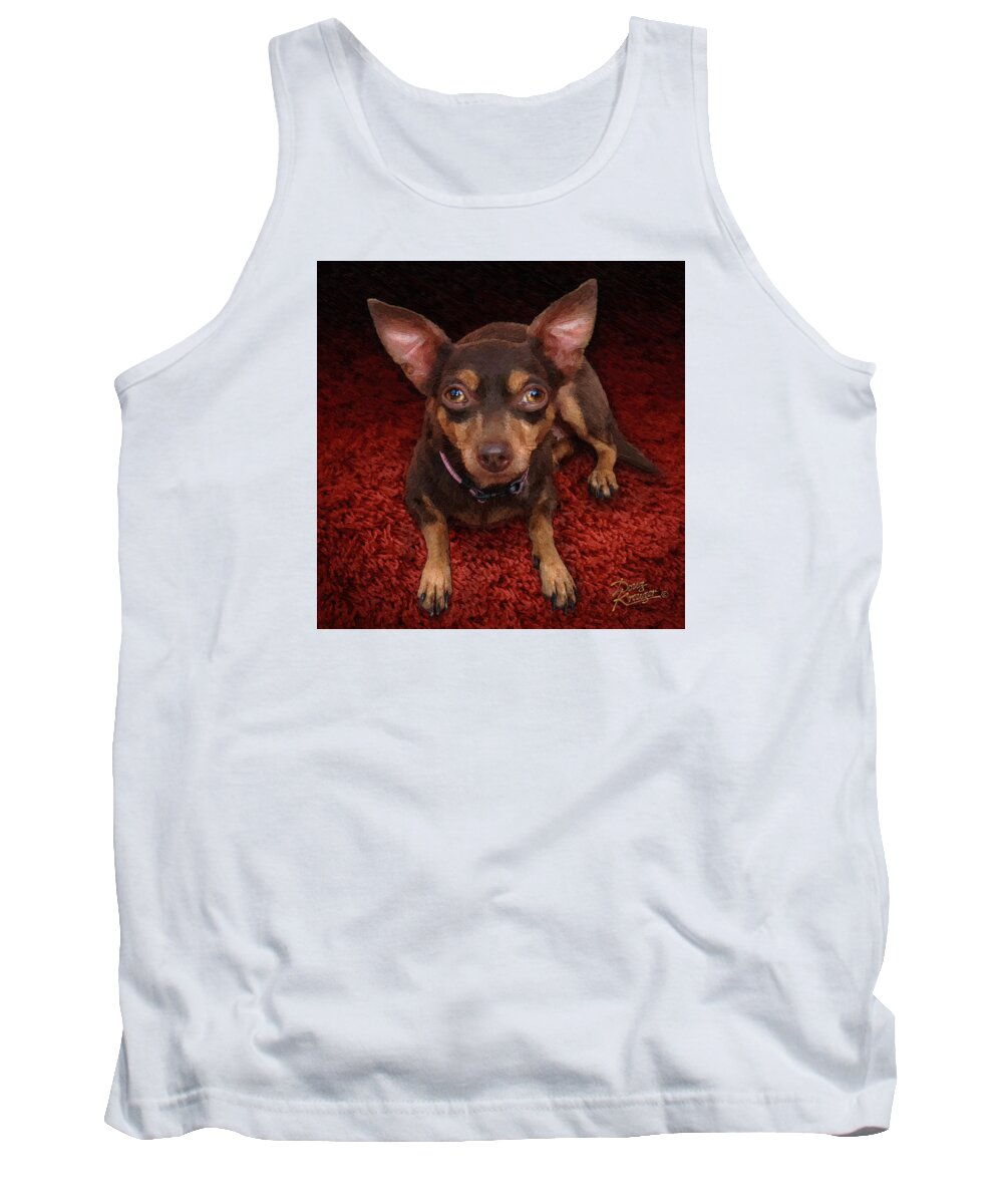 Lucy Tank Top featuring the painting Lucy by Doug Kreuger