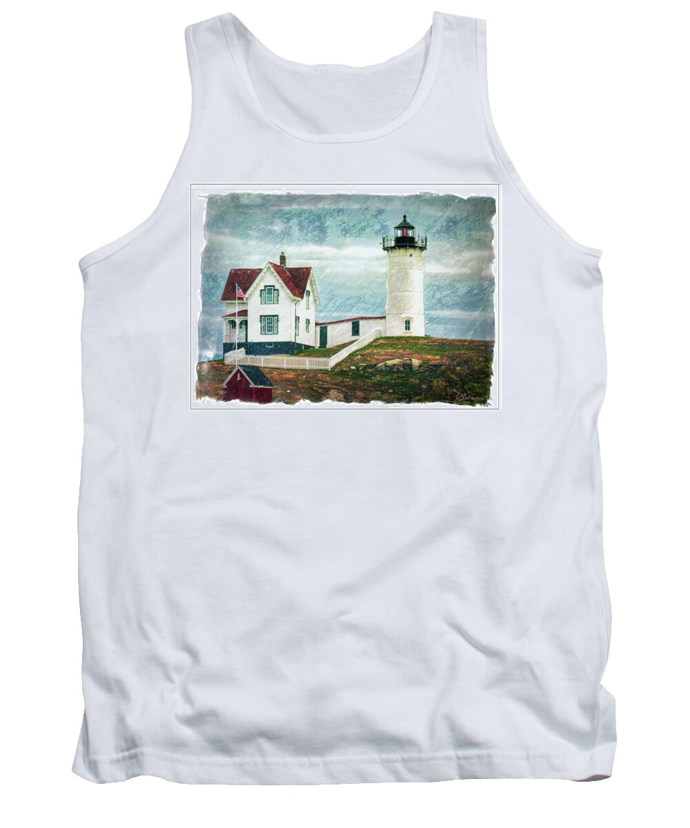 Lighthouse Tank Top featuring the photograph Maine Lighthouse by Peggy Dietz