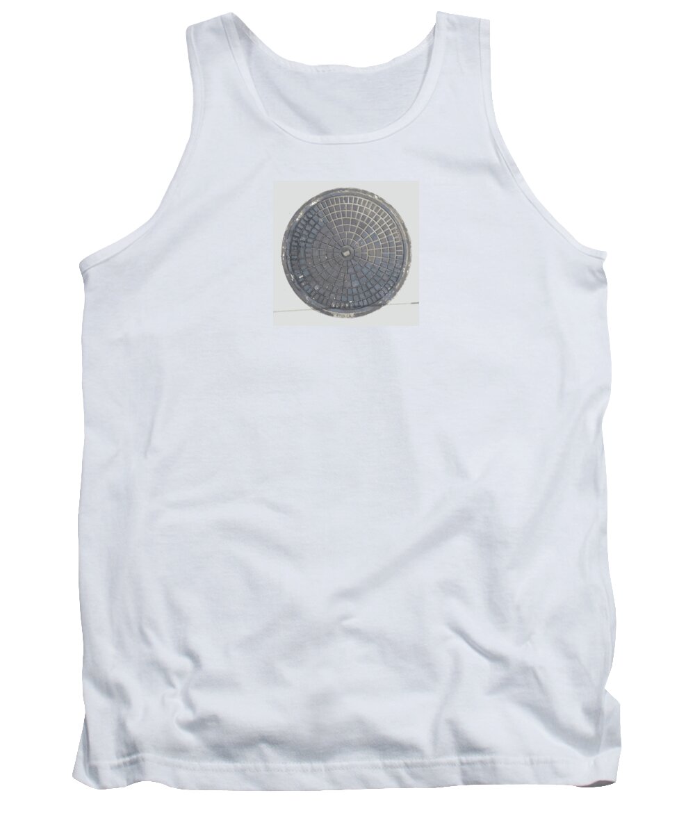 manhole Cover Tank Top featuring the photograph Manhole Cover by Stan Magnan
