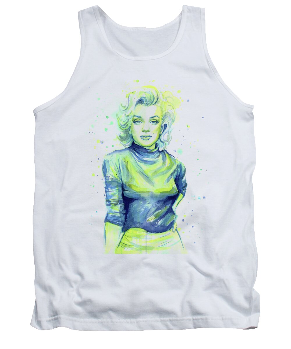 Iconic Tank Top featuring the painting Marilyn Monroe by Olga Shvartsur