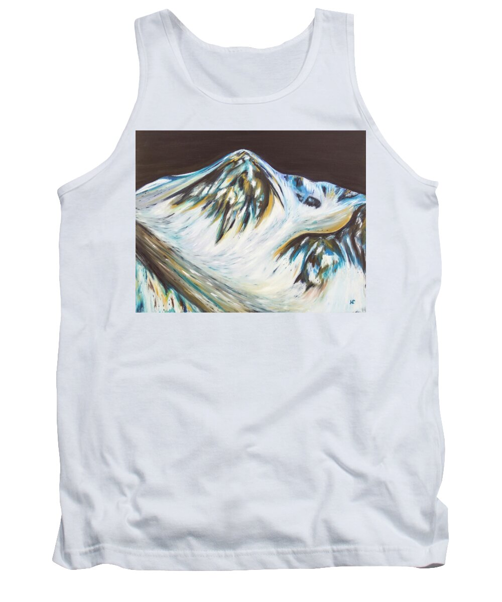 Mars Tank Top featuring the painting Martian Winter by Neslihan Ergul Colley