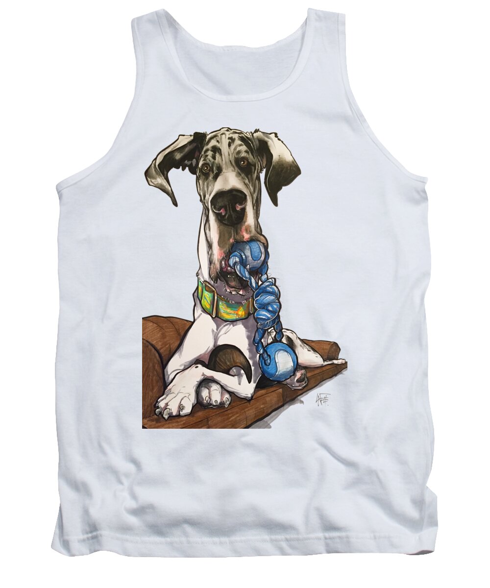 Mcreynolds Tank Top featuring the drawing McReynolds Great Dane by Canine Caricatures By John LaFree
