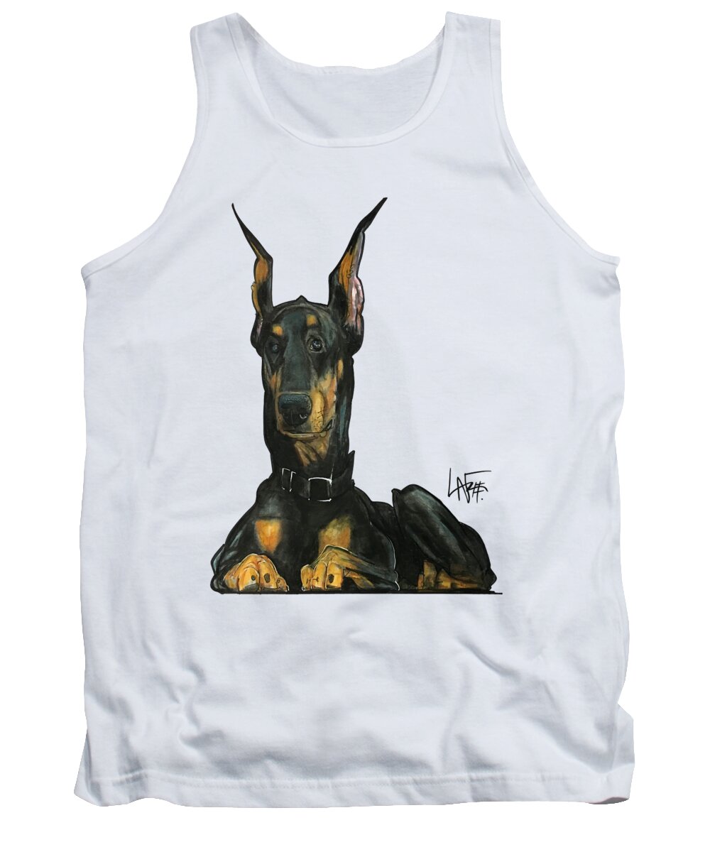 Pet Portrait Tank Top featuring the drawing Meints 3520 by Canine Caricatures By John LaFree
