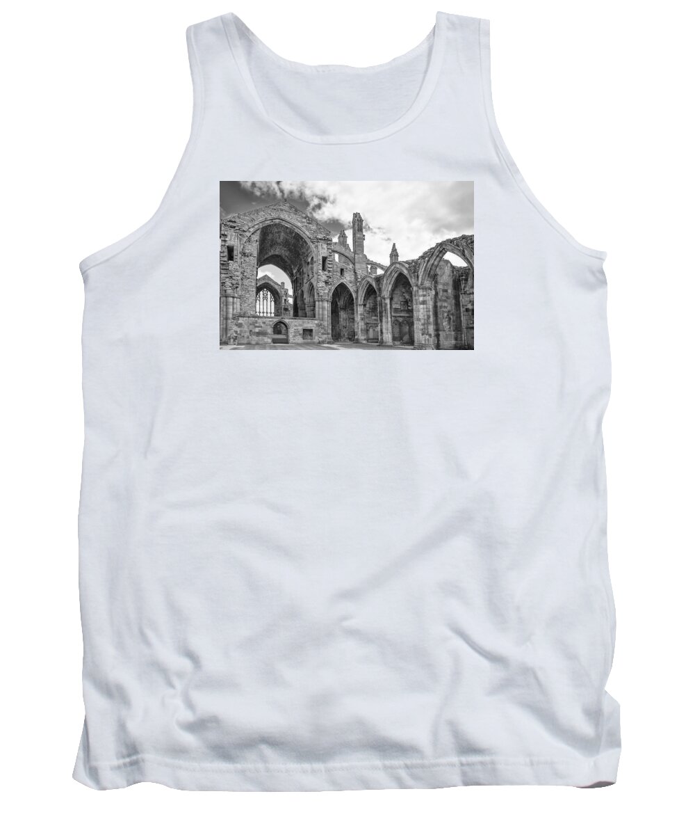 Abandoned Abbey Tank Top featuring the photograph Melrose Abbey by Elvira Butler