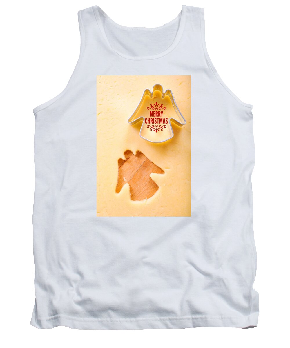 Merry Christmas Tank Top featuring the photograph Merry Christmas Angel cookie cutter by Matthias Hauser