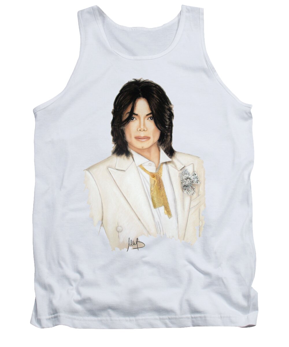  Michael Jackson Tank Top featuring the mixed media Man In The Mirror by Melanie D