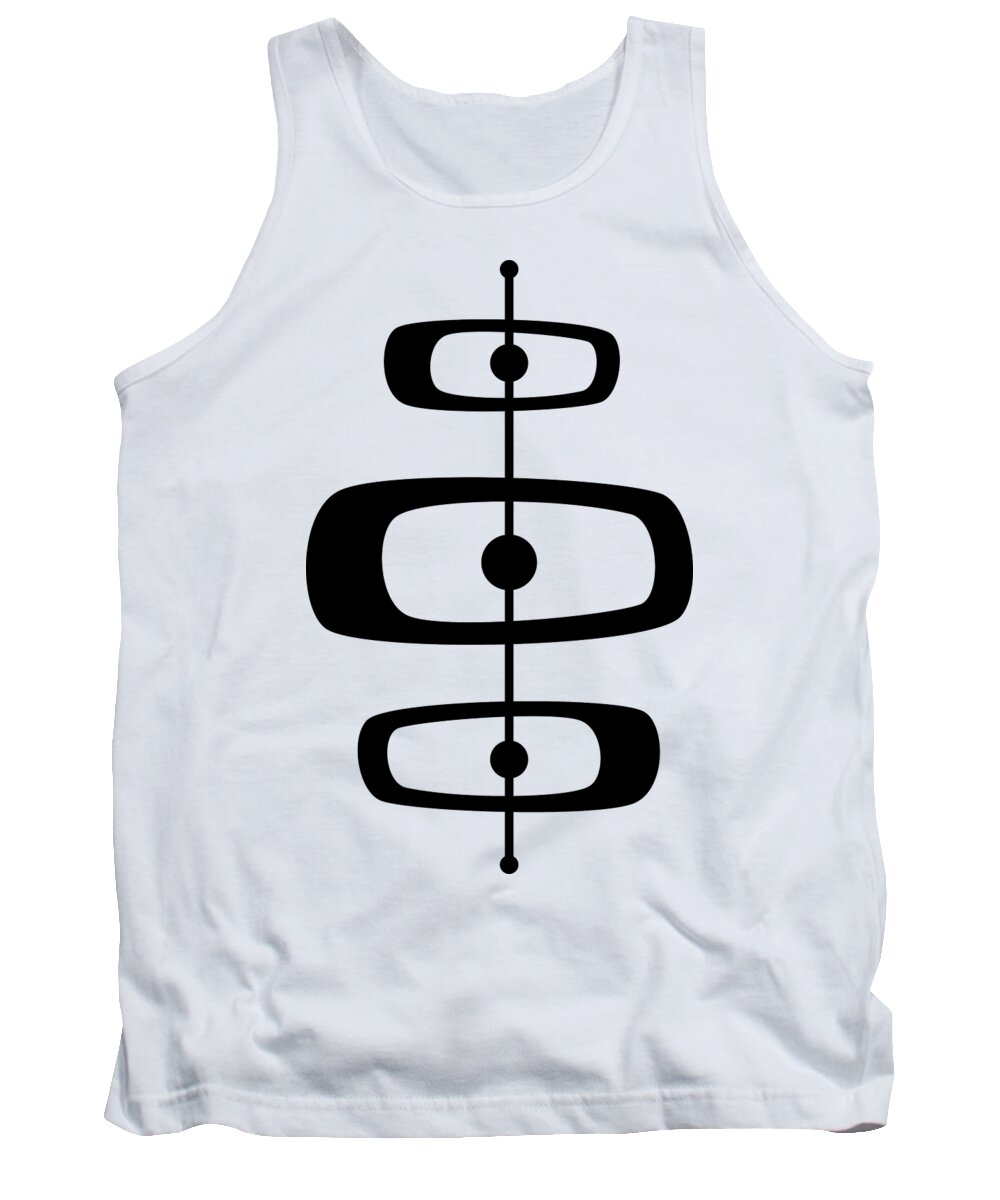Mid Century Modern Tank Top featuring the digital art Mid Century Shapes 2 by Donna Mibus