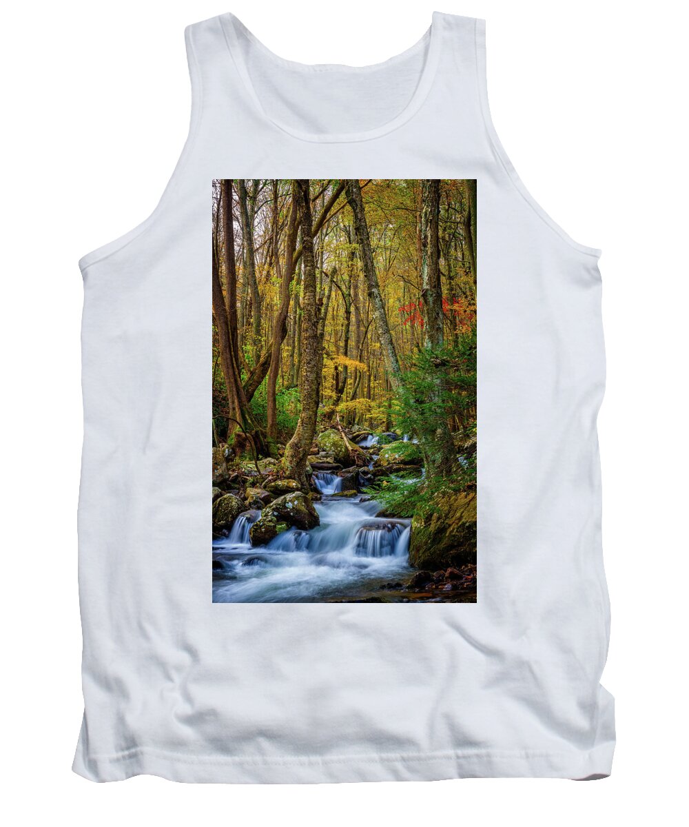 Landscape Tank Top featuring the photograph Mill Creek in Fall #1 by Joe Shrader