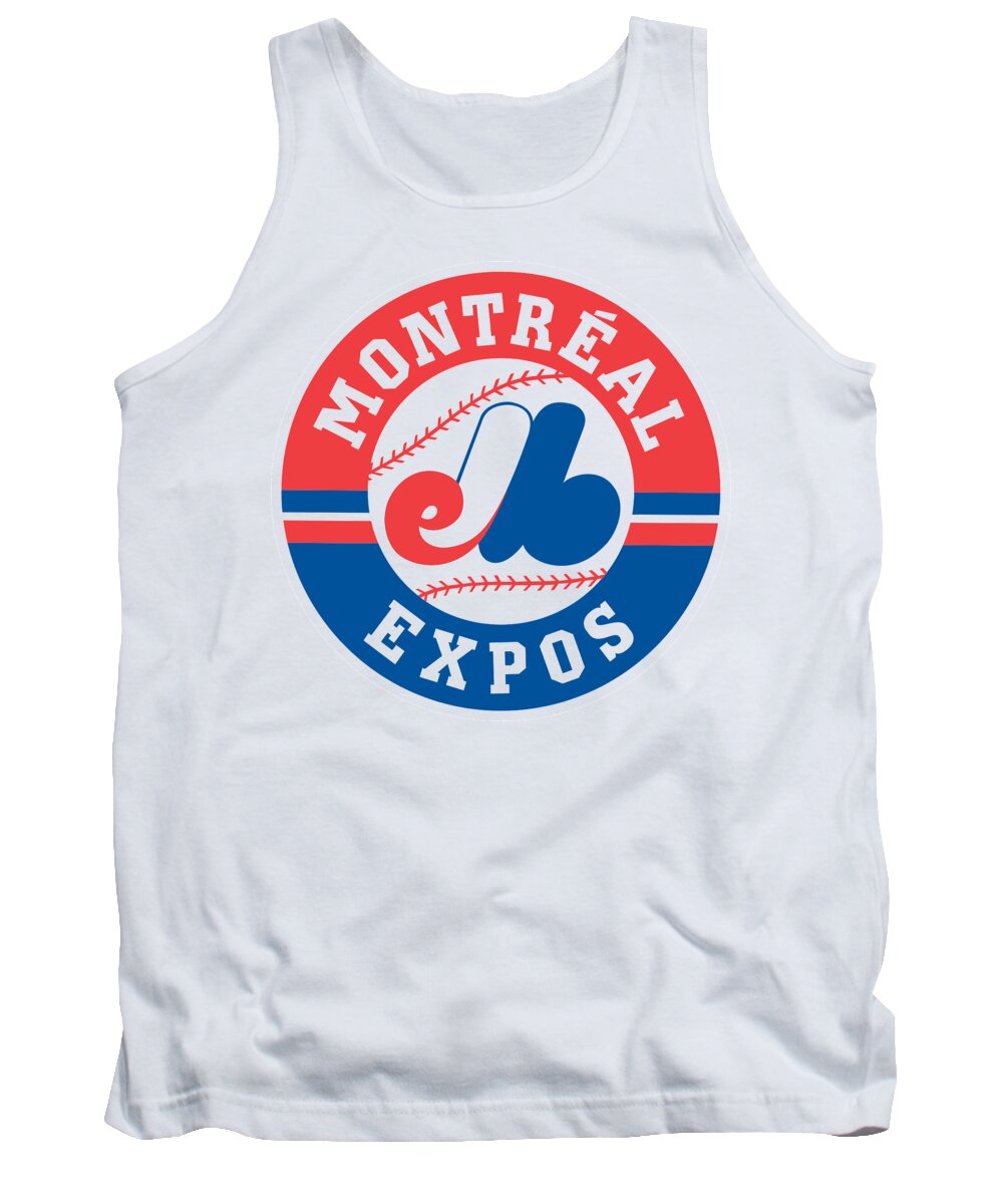 Baseball Team Tank Top featuring the digital art Montreal Expos Retro Logo by Spencer McKain