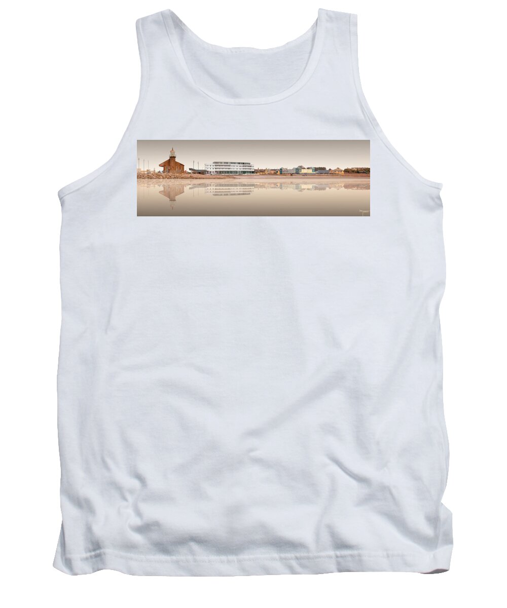 Morecambe West End Tank Top featuring the digital art Morecambe West End 1 - Sepia by Joe Tamassy