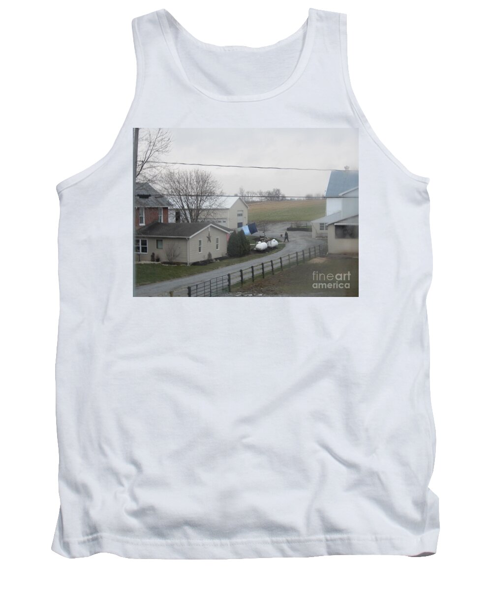 Amish Tank Top featuring the photograph Morning Chores by Christine Clark