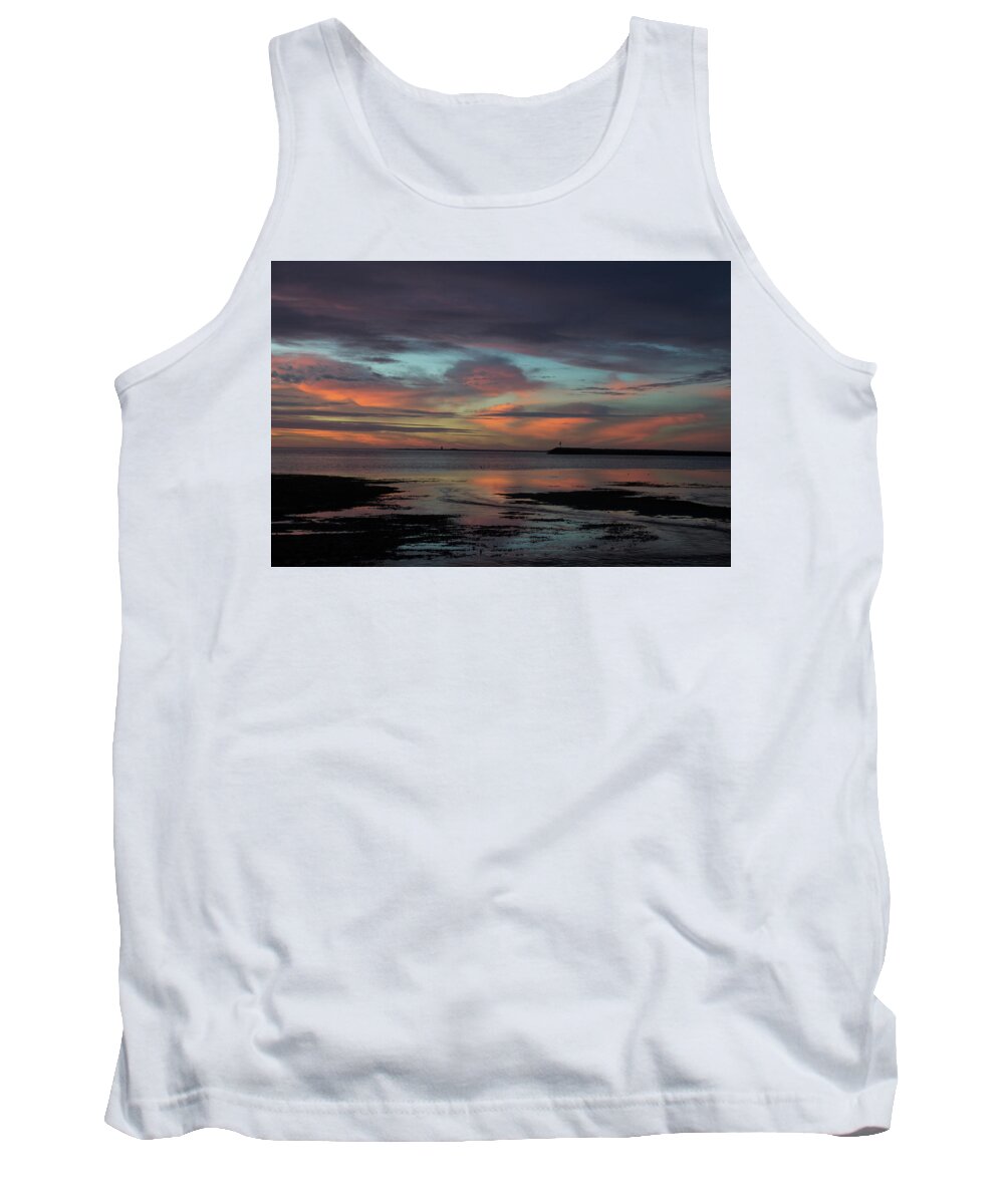 Provincetown Tank Top featuring the photograph Morning SkyBlue Pink by Ellen Koplow