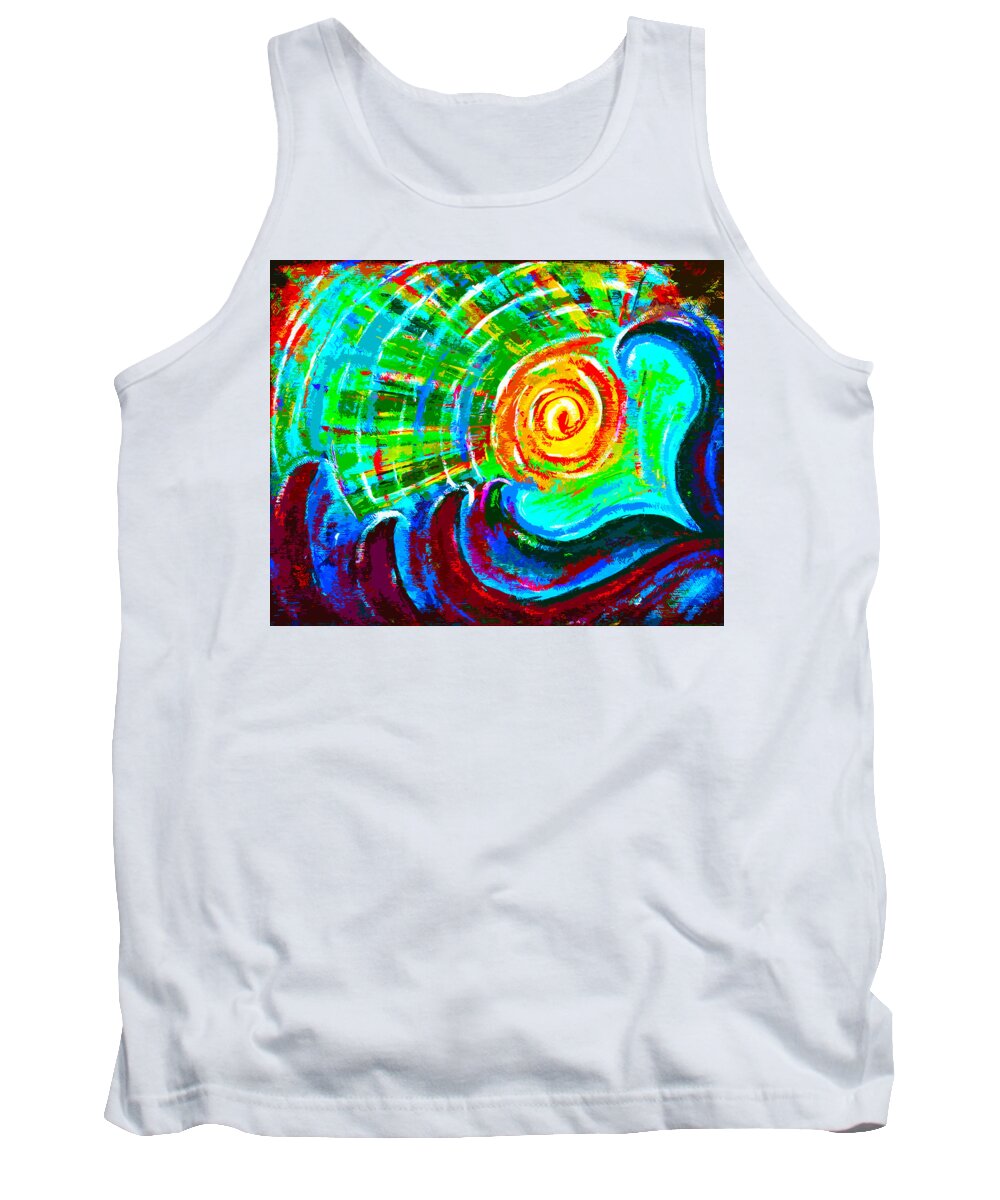 Landscape Tank Top featuring the painting Morning Sun by Meghan Elizabeth