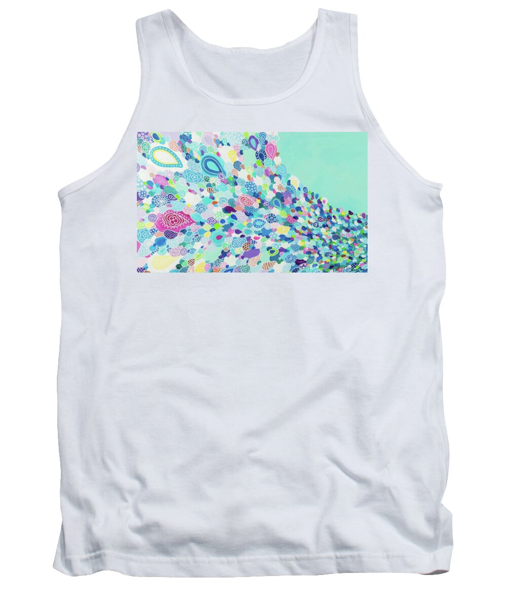 Pattern Art Tank Top featuring the painting Morning Tide by Beth Ann Scott