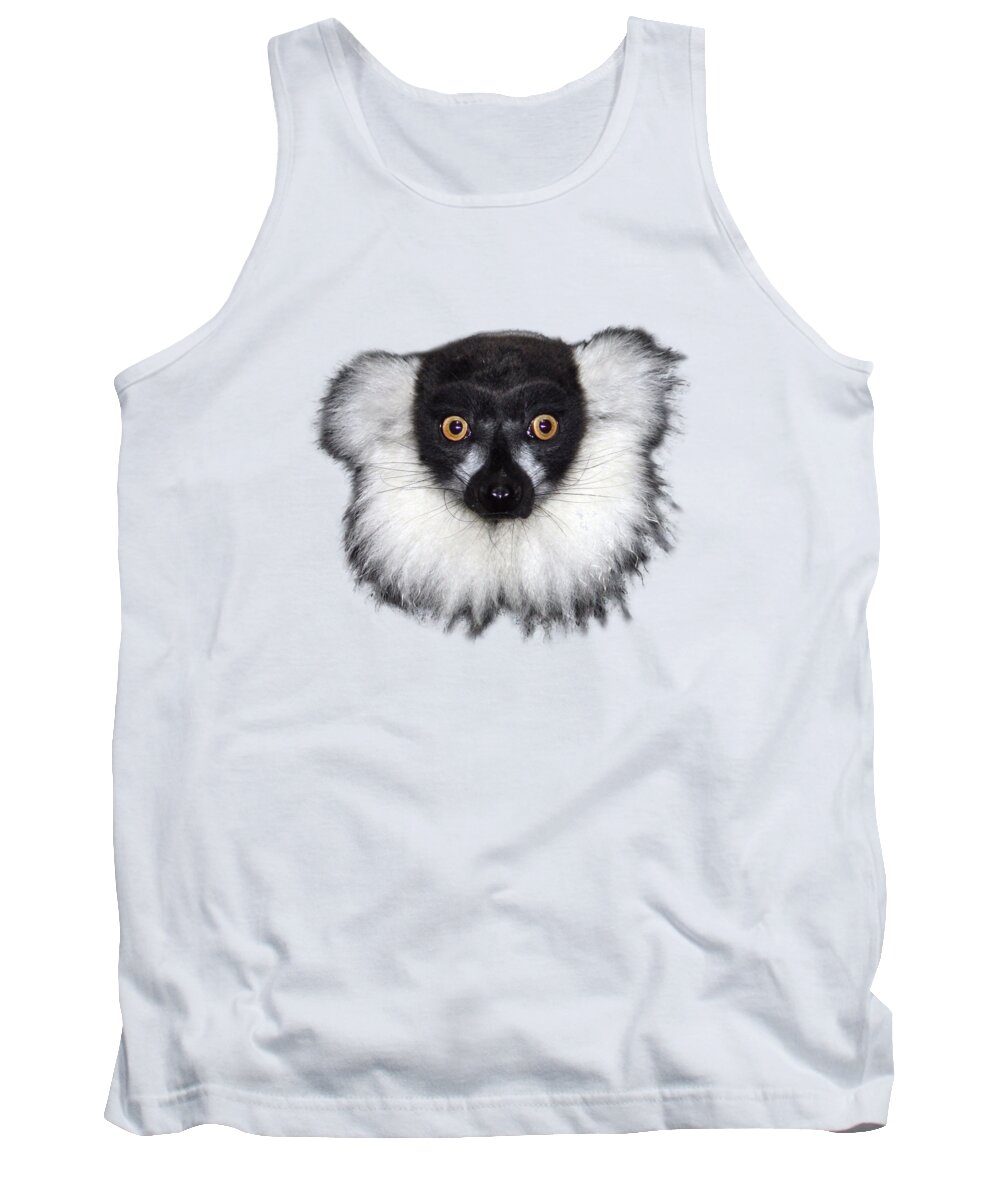 T-shirt Tank Top featuring the photograph Mr Lemur on Transparent background by Terri Waters