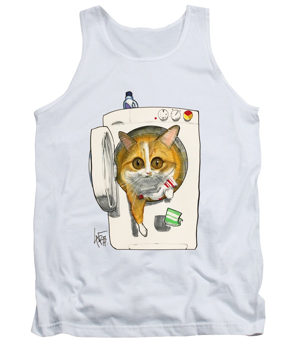 Pet Portrait Tank Top featuring the drawing Murchie 3250 by Canine Caricatures By John LaFree
