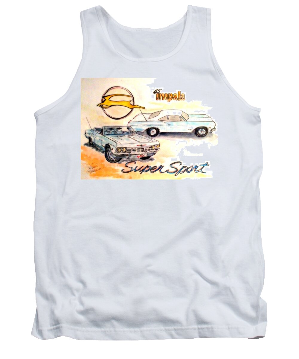 Chevy Tank Top featuring the painting My Girl by Denise Tomasura
