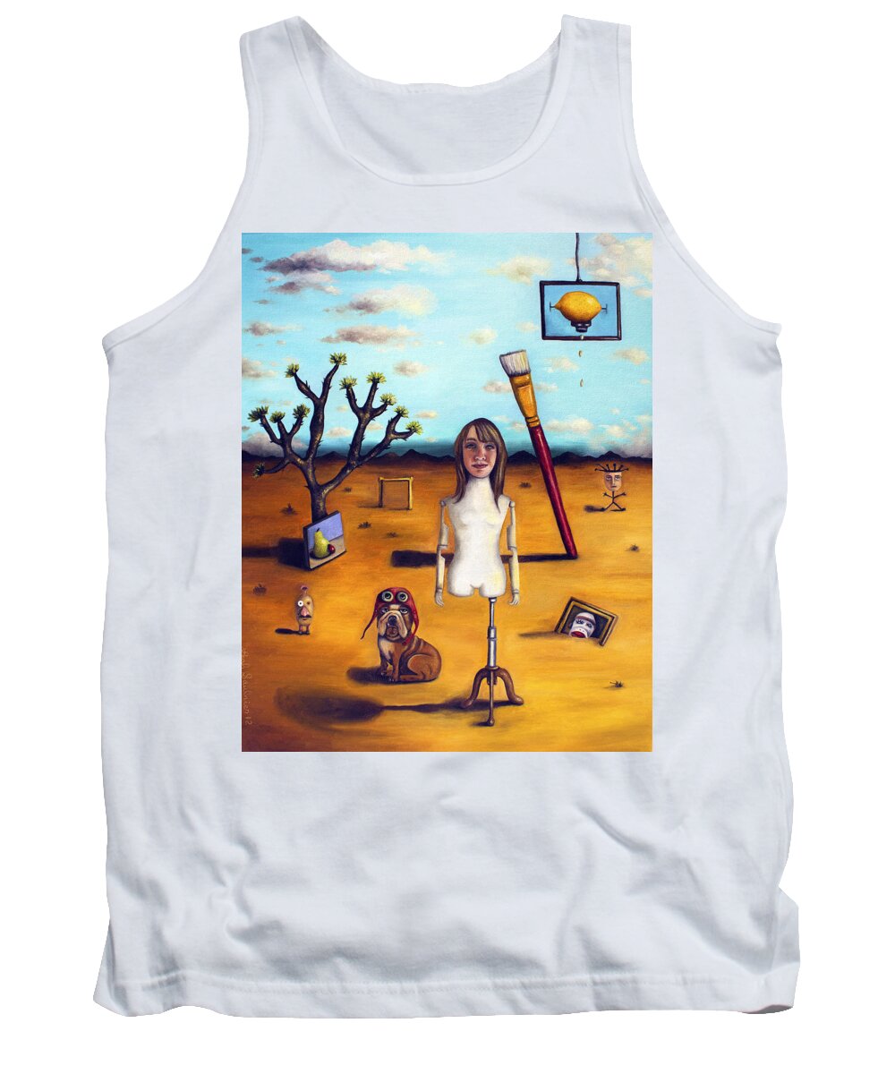 Me Tank Top featuring the painting My Surreal Life by Leah Saulnier The Painting Maniac