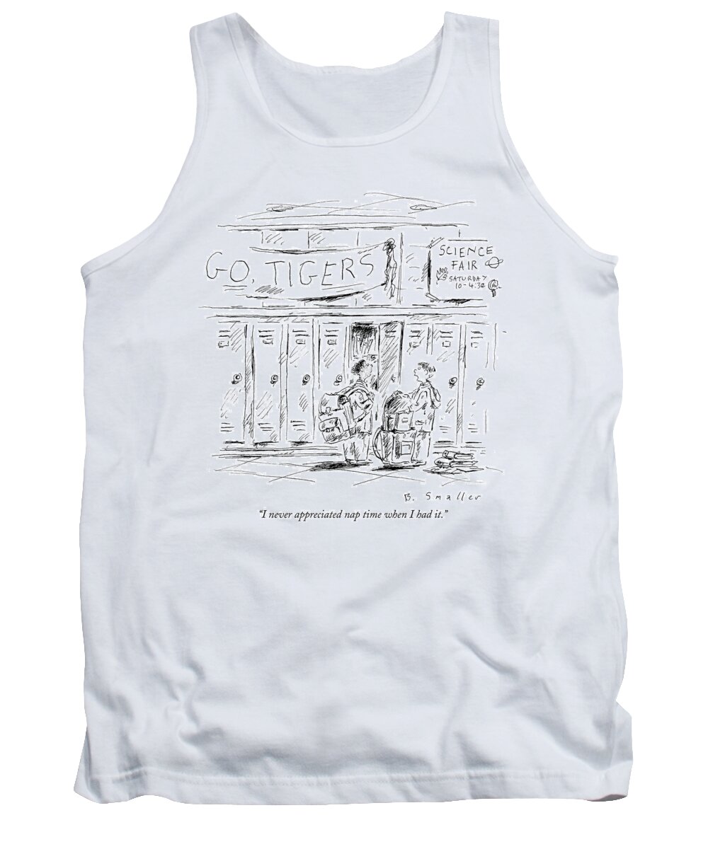 Nap Tank Top featuring the drawing Nap Time Appreciation by Barbara Smaller