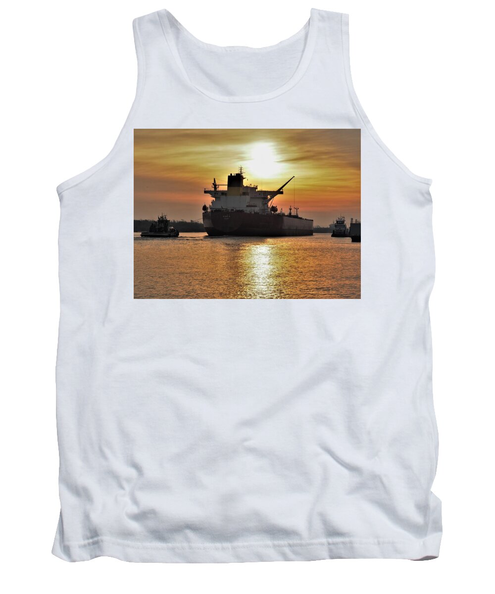 Neches River Tank Top featuring the photograph Neches River Sunrise by Jerry Connally