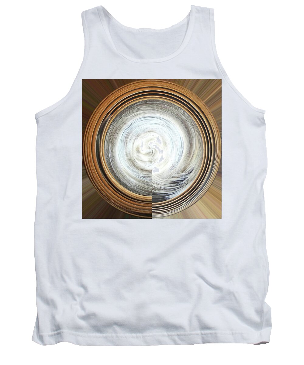 This Image Began As A Photograph Of A Bird's Wing. It Has Been Transformed To Resemble A Nest Tank Top featuring the photograph Nesting by Pat Miller