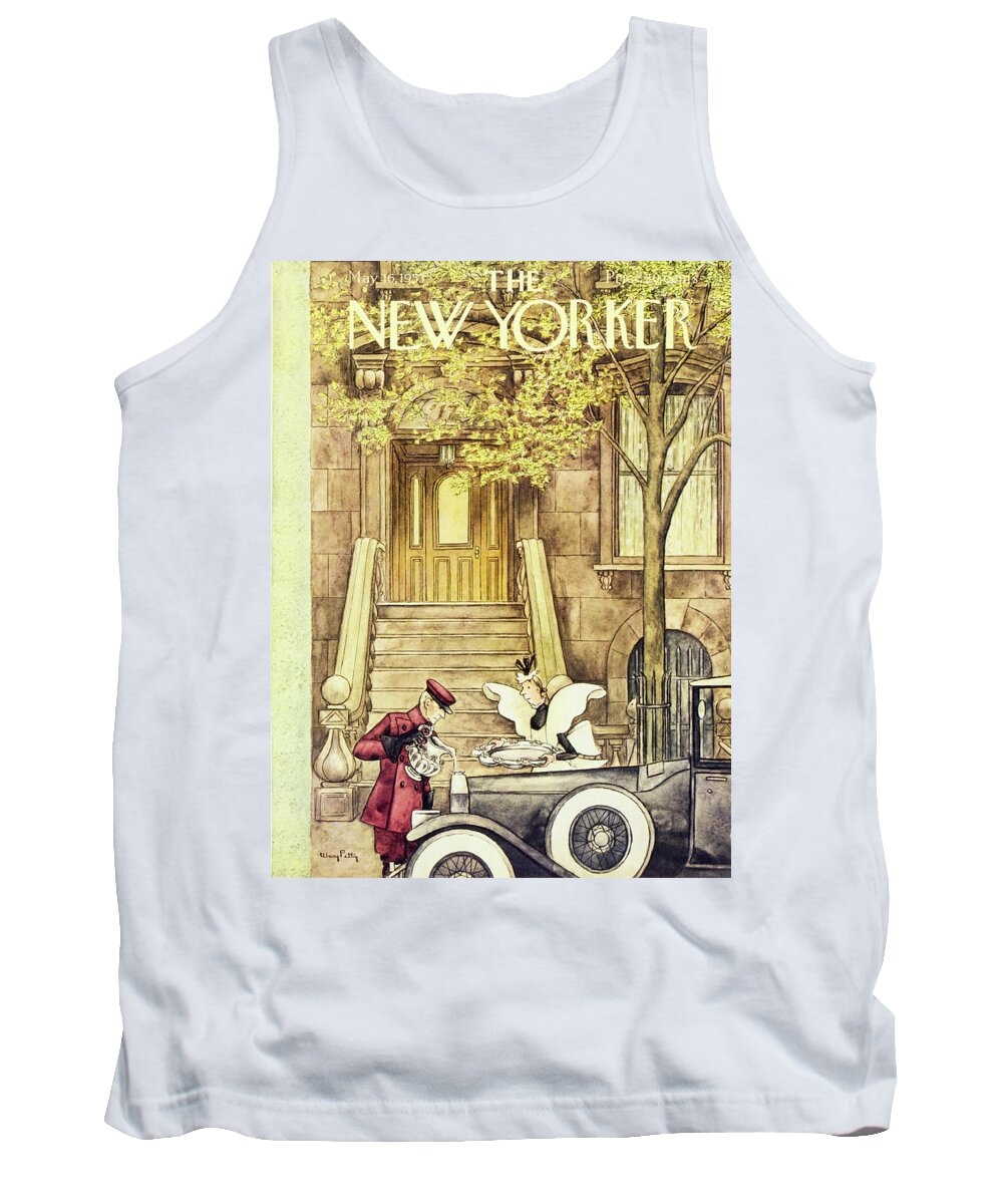 Chauffeur Tank Top featuring the painting New Yorker May 16 1953 by Mary Petty