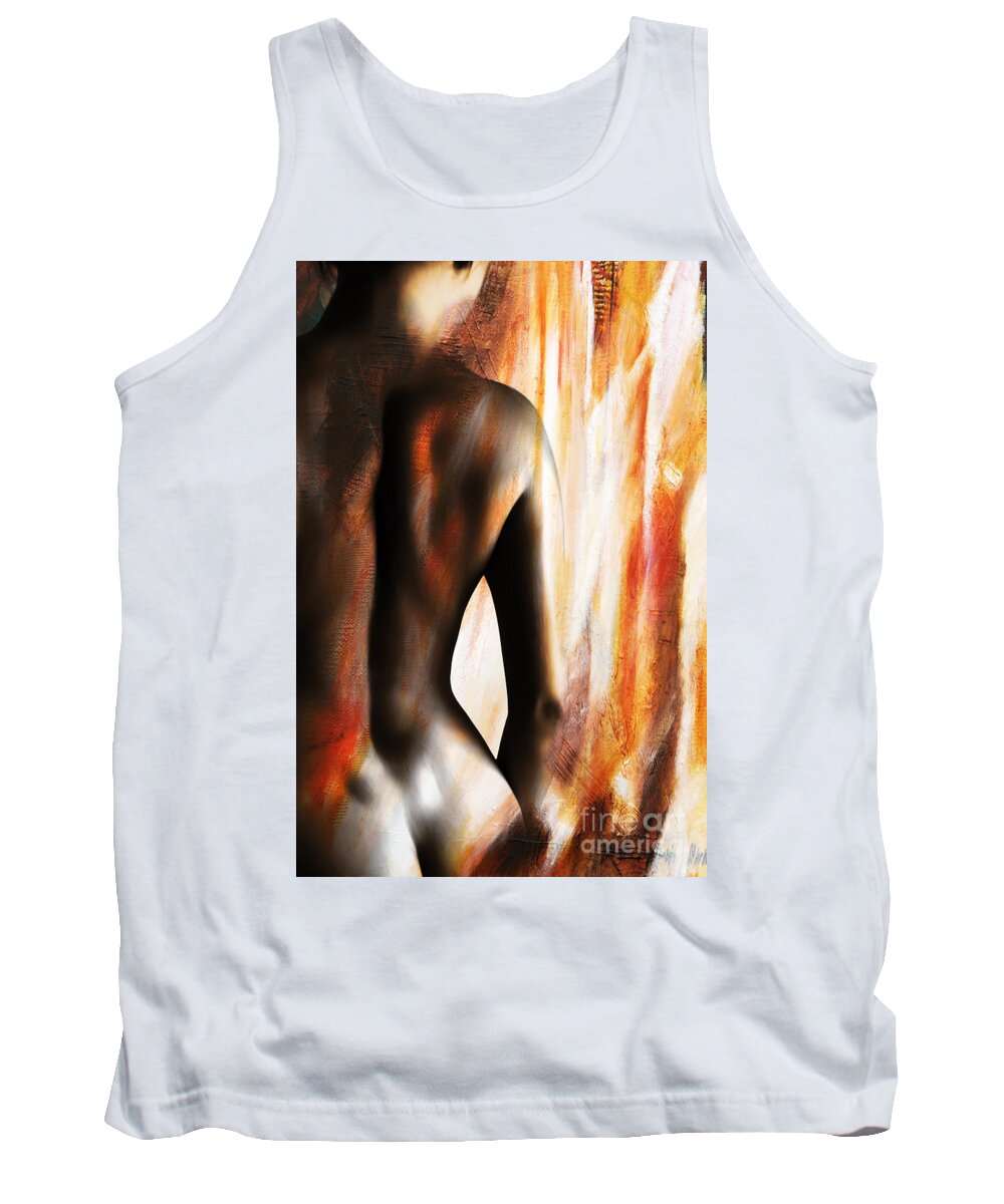 Nude Tank Top featuring the painting Nude 028a by Gull G