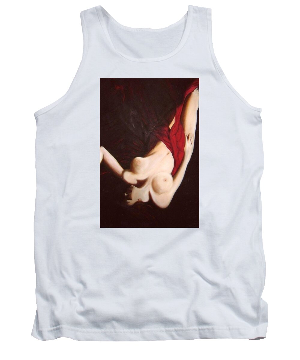 Nude Tank Top featuring the painting Nude by Renata Bosnjak