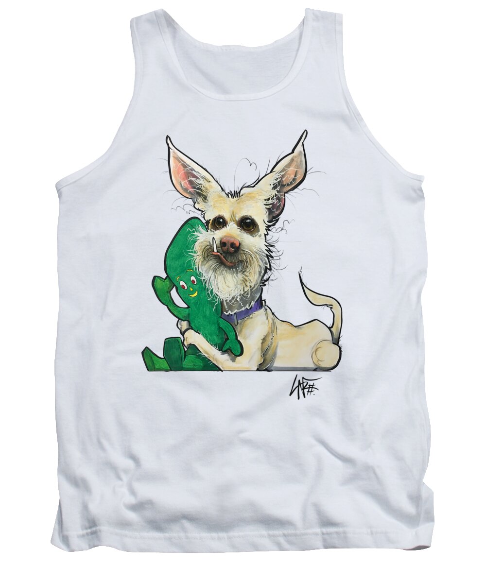 O'conner Tank Top featuring the drawing O'Conner 3971 BEANS by Canine Caricatures By John LaFree