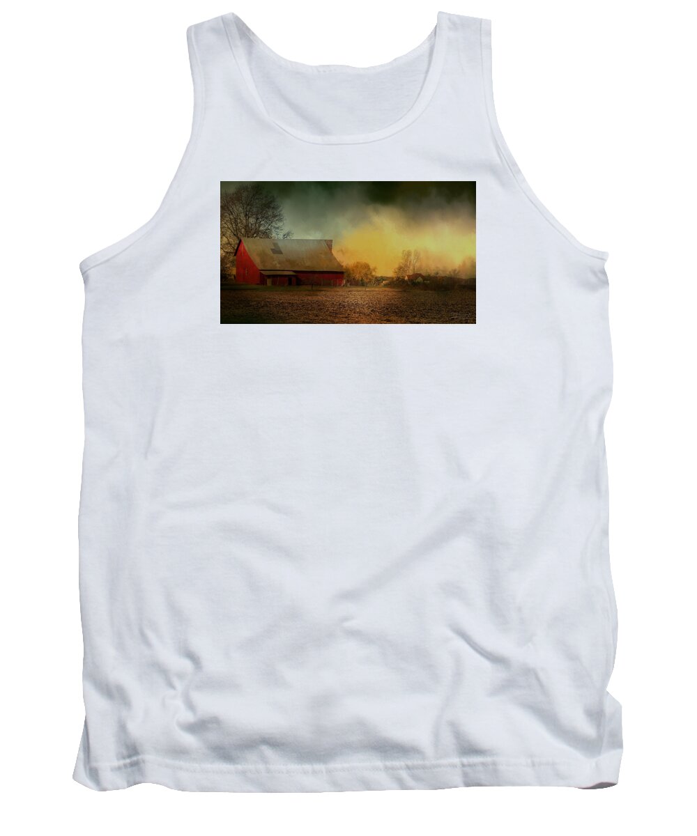 Theresa Campbell Tank Top featuring the photograph Old Barn With Charm by Theresa Campbell