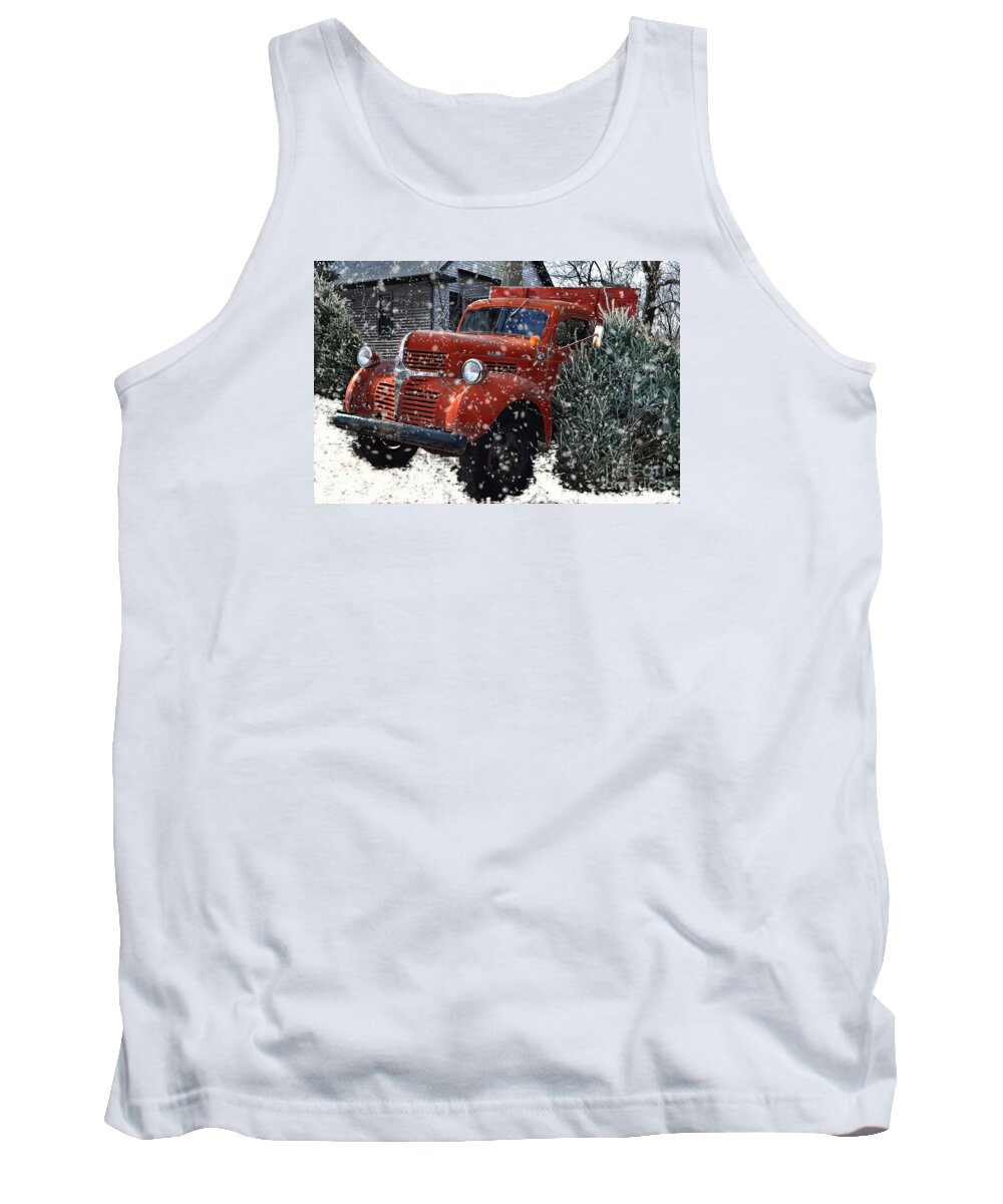 Christmas Trees Tank Top featuring the photograph Old Fashion Country Christmas by Amy Lucid