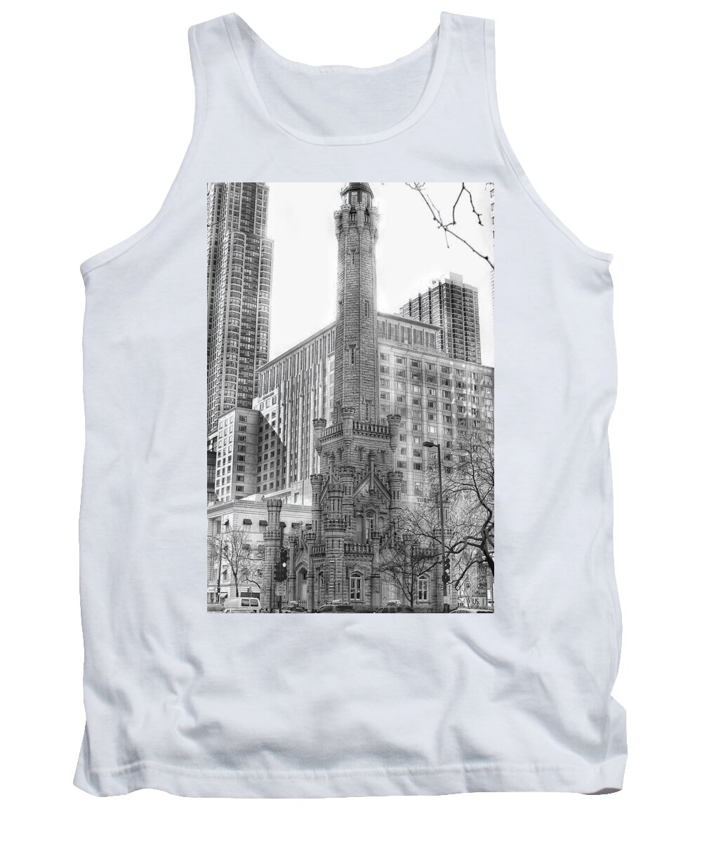 Water Tower Tank Top featuring the photograph Old Water Tower - Chicago by Jackson Pearson