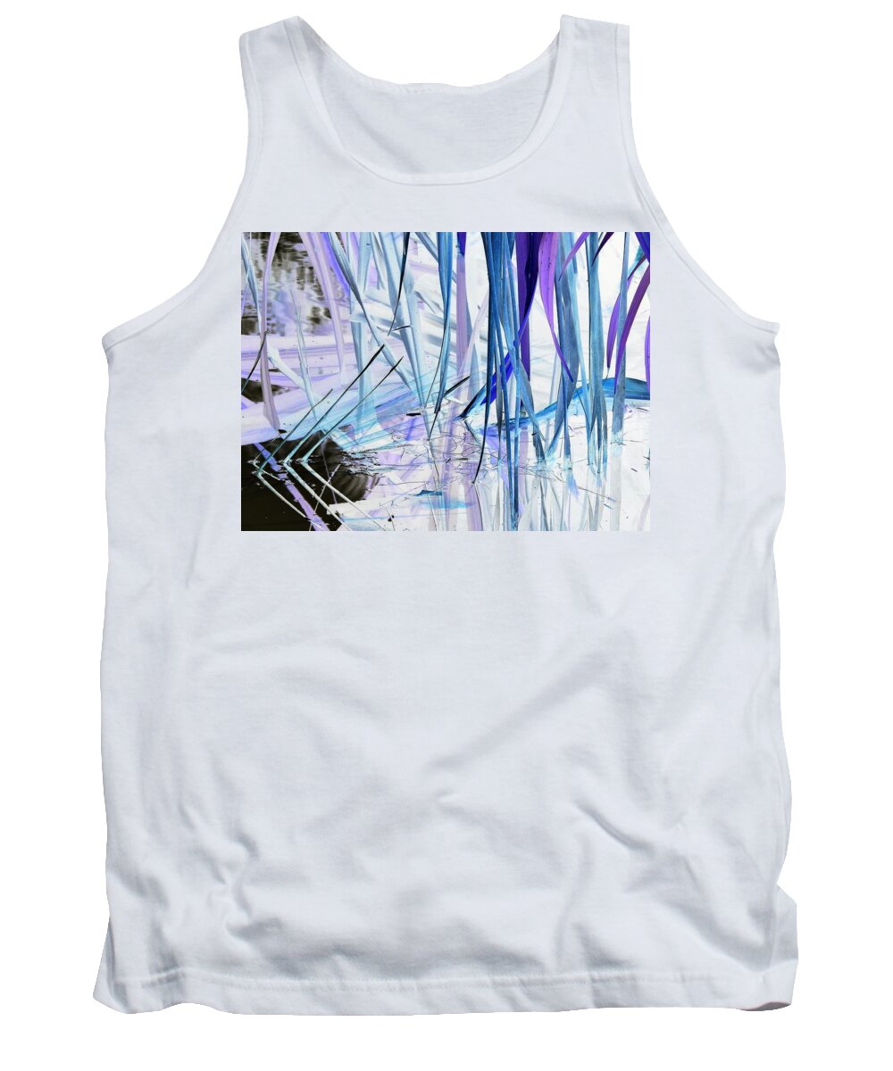 Surreal-nature-photos Tank Top featuring the digital art On Silver Pond I.C. by John Hintz