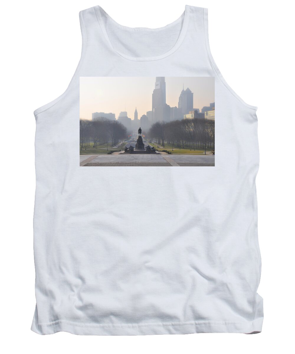 The Tank Top featuring the photograph On the Benjamin Franklin Parkway - Philadelphia by Bill Cannon