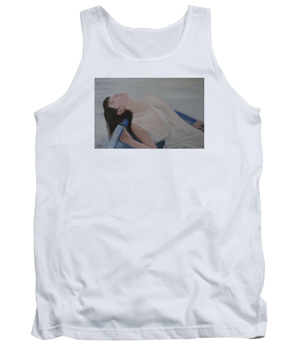 Boat Tank Top featuring the painting On The Boat by Masami Iida