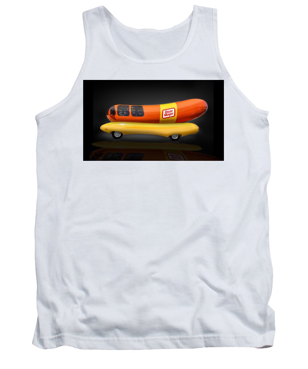 Americana Tank Top featuring the photograph Oscar Mayer Wiener Mobile by Gary Warnimont